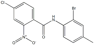 N-(2-bromo-4-methylphenyl)-4-chloro-2-nitrobenzamide Struktur