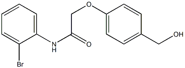 N-(2-bromophenyl)-2-[4-(hydroxymethyl)phenoxy]acetamide Struktur