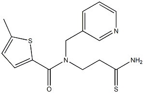 N-(2-carbamothioylethyl)-5-methyl-N-(pyridin-3-ylmethyl)thiophene-2-carboxamide Struktur