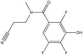 N-(2-cyanoethyl)-2,4,5-trifluoro-3-hydroxy-N-methylbenzamide Struktur