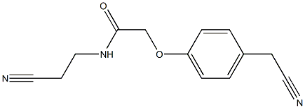 N-(2-cyanoethyl)-2-[4-(cyanomethyl)phenoxy]acetamide Struktur