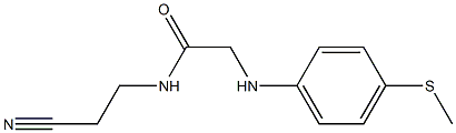 N-(2-cyanoethyl)-2-{[4-(methylsulfanyl)phenyl]amino}acetamide Struktur