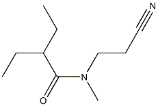 N-(2-cyanoethyl)-2-ethyl-N-methylbutanamide Struktur