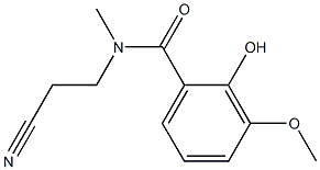 N-(2-cyanoethyl)-2-hydroxy-3-methoxy-N-methylbenzamide Struktur