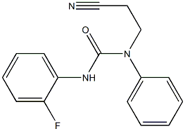 N-(2-cyanoethyl)-N'-(2-fluorophenyl)-N-phenylurea Struktur