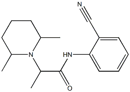 N-(2-cyanophenyl)-2-(2,6-dimethylpiperidin-1-yl)propanamide Struktur