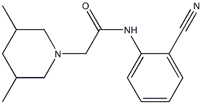 N-(2-cyanophenyl)-2-(3,5-dimethylpiperidin-1-yl)acetamide Struktur