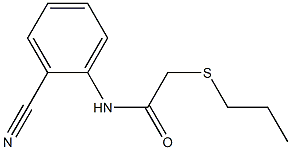 N-(2-cyanophenyl)-2-(propylsulfanyl)acetamide Struktur