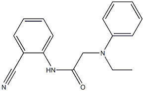 N-(2-cyanophenyl)-2-[ethyl(phenyl)amino]acetamide Struktur