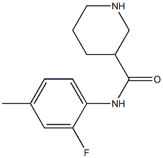 N-(2-fluoro-4-methylphenyl)piperidine-3-carboxamide Struktur