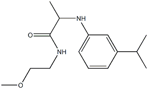 N-(2-methoxyethyl)-2-{[3-(propan-2-yl)phenyl]amino}propanamide Struktur