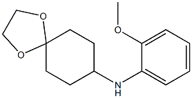 N-(2-methoxyphenyl)-1,4-dioxaspiro[4.5]decan-8-amine Struktur