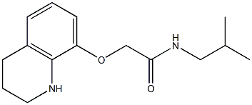 N-(2-methylpropyl)-2-(1,2,3,4-tetrahydroquinolin-8-yloxy)acetamide Struktur