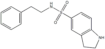 N-(2-phenylethyl)-2,3-dihydro-1H-indole-5-sulfonamide Struktur