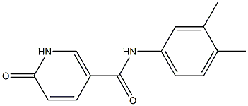 N-(3,4-dimethylphenyl)-6-oxo-1,6-dihydropyridine-3-carboxamide Struktur