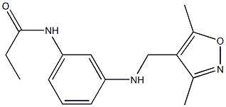 N-(3-{[(3,5-dimethyl-1,2-oxazol-4-yl)methyl]amino}phenyl)propanamide Struktur