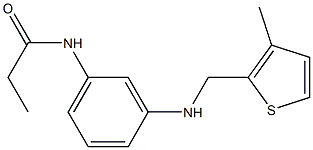 N-(3-{[(3-methylthiophen-2-yl)methyl]amino}phenyl)propanamide Struktur