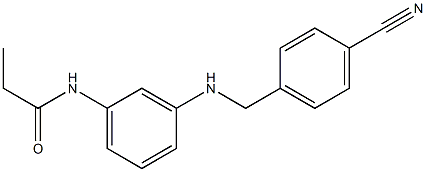 N-(3-{[(4-cyanophenyl)methyl]amino}phenyl)propanamide Struktur