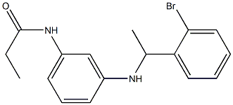 N-(3-{[1-(2-bromophenyl)ethyl]amino}phenyl)propanamide Struktur