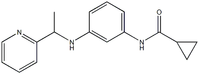 N-(3-{[1-(pyridin-2-yl)ethyl]amino}phenyl)cyclopropanecarboxamide Struktur