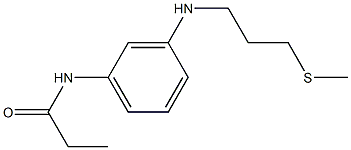 N-(3-{[3-(methylsulfanyl)propyl]amino}phenyl)propanamide Struktur