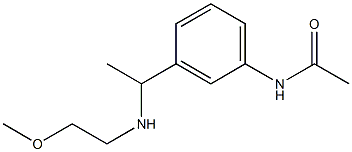 N-(3-{1-[(2-methoxyethyl)amino]ethyl}phenyl)acetamide Struktur