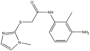 N-(3-amino-2-methylphenyl)-2-[(1-methyl-1H-imidazol-2-yl)sulfanyl]acetamide Struktur