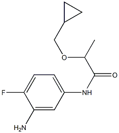 N-(3-amino-4-fluorophenyl)-2-(cyclopropylmethoxy)propanamide Struktur