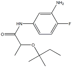 N-(3-amino-4-fluorophenyl)-2-[(2-methylbutan-2-yl)oxy]propanamide Struktur