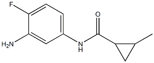 N-(3-amino-4-fluorophenyl)-2-methylcyclopropanecarboxamide Struktur