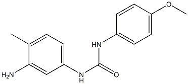 N-(3-amino-4-methylphenyl)-N'-(4-methoxyphenyl)urea Struktur