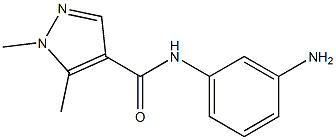 N-(3-aminophenyl)-1,5-dimethyl-1H-pyrazole-4-carboxamide Struktur