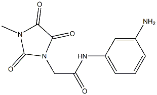 N-(3-aminophenyl)-2-(3-methyl-2,4,5-trioxoimidazolidin-1-yl)acetamide Struktur