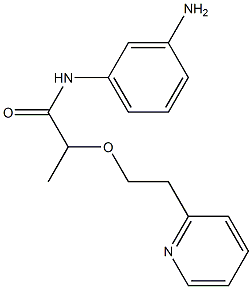 N-(3-aminophenyl)-2-[2-(pyridin-2-yl)ethoxy]propanamide Struktur