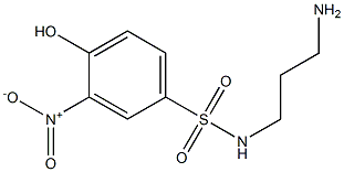 N-(3-aminopropyl)-4-hydroxy-3-nitrobenzene-1-sulfonamide Struktur