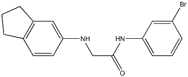 N-(3-bromophenyl)-2-(2,3-dihydro-1H-inden-5-ylamino)acetamide Struktur