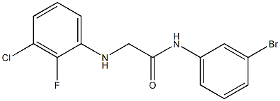 N-(3-bromophenyl)-2-[(3-chloro-2-fluorophenyl)amino]acetamide Struktur