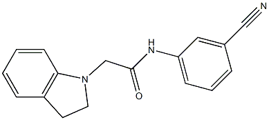 N-(3-cyanophenyl)-2-(2,3-dihydro-1H-indol-1-yl)acetamide Struktur