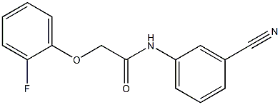 N-(3-cyanophenyl)-2-(2-fluorophenoxy)acetamide Struktur