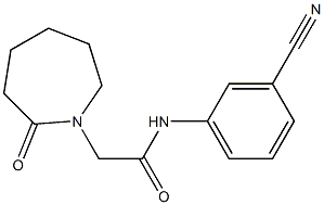 N-(3-cyanophenyl)-2-(2-oxoazepan-1-yl)acetamide Struktur