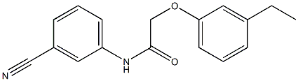 N-(3-cyanophenyl)-2-(3-ethylphenoxy)acetamide Struktur