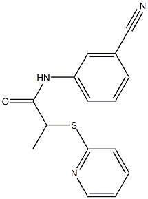 N-(3-cyanophenyl)-2-(pyridin-2-ylsulfanyl)propanamide Struktur