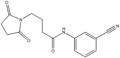 N-(3-cyanophenyl)-4-(2,5-dioxopyrrolidin-1-yl)butanamide Struktur