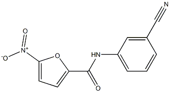 N-(3-cyanophenyl)-5-nitro-2-furamide Struktur