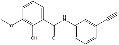 N-(3-ethynylphenyl)-2-hydroxy-3-methoxybenzamide Struktur