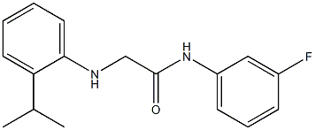 N-(3-fluorophenyl)-2-{[2-(propan-2-yl)phenyl]amino}acetamide Struktur