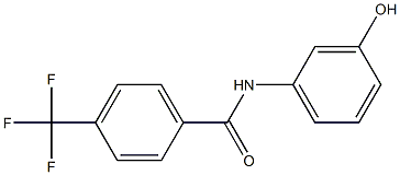 N-(3-hydroxyphenyl)-4-(trifluoromethyl)benzamide Struktur