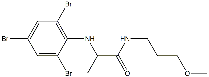 N-(3-methoxypropyl)-2-[(2,4,6-tribromophenyl)amino]propanamide Struktur