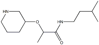 N-(3-methylbutyl)-2-(piperidin-3-yloxy)propanamide Struktur