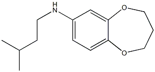 N-(3-methylbutyl)-3,4-dihydro-2H-1,5-benzodioxepin-7-amine Struktur